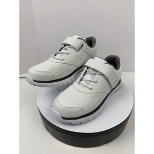 Anodyne Shoes for Custom Insoles Womens White Leather Adjustable Shoes Size 7M